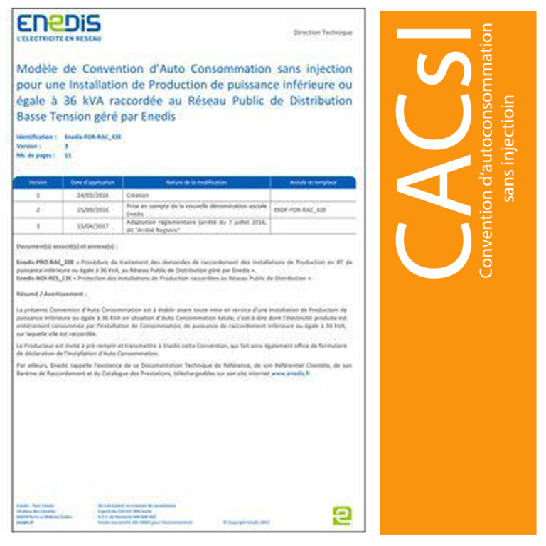 Déclaration Enedis Installation Solaire Inférieur à 3kw